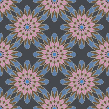  soyut çiçek geometrik Dikişsiz desen arka planı için