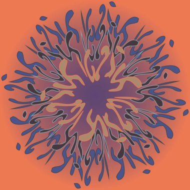 Yeni simetrik soyut mandala. Duvar kağıdı, desen dolgularını, web sayfaları, yüzey dokuları için dekoratif nesne-ebilmek var olmak kullanılmış.