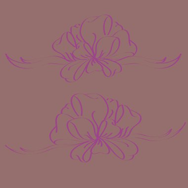 Set çekilmiş yay izole el renk arka plan üzerinde.