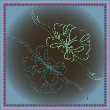 Set çekilmiş yay izole el renk arka plan üzerinde.