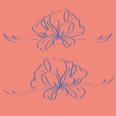 Set çekilmiş yay izole el renk arka plan üzerinde.