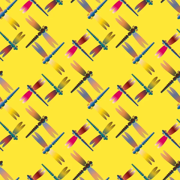 Dekoratif renkli seamless modeli ile şirin yusufçuk