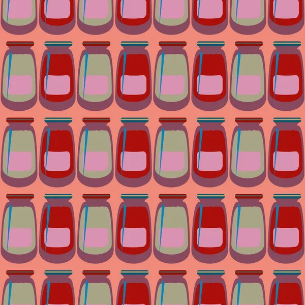 Kavanoz ile rustik ev konserve yeni dikişsiz desen arka planı için.