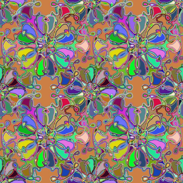 Soyut kaleydoskop renkli Dikişsiz desen arka planı için. 