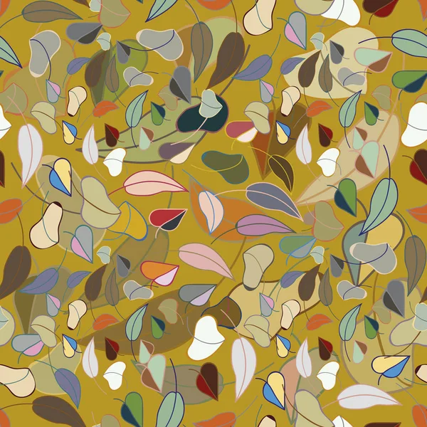 sonbahar yaprakları seamless modeli, vektör çizim 