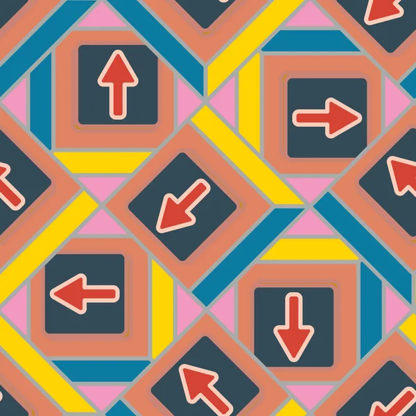 Ok düğmeleri ile Dikişsiz soyut desen