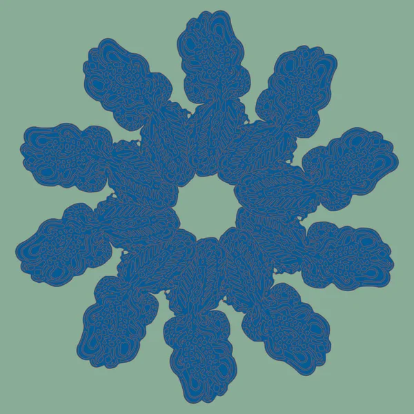 Basit renkli soyut mandala. Parlak dairesel süsleme basit şekiller oluşur. 