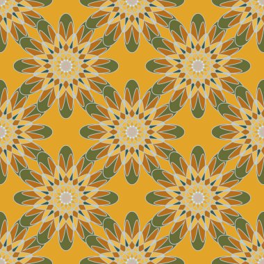  soyut çiçek geometrik Dikişsiz desen arka planı için