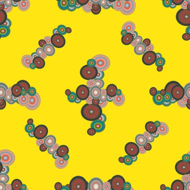 Soyut geometrik renkli seamless modeli daireler ile