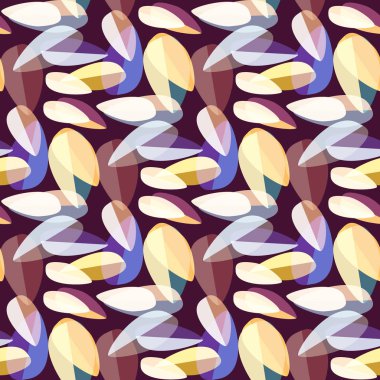 Parlak arka plan Dikişsiz desen çok renkli yapraklarda.