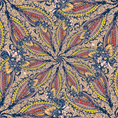 Soyut Dikişsiz renkli desen, vektör çizim