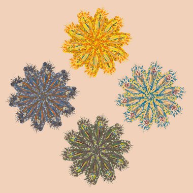 Stil zentangle yeni simetrik mandala doodle ile sanat esin kaynağı oldu. Duvar kağıdı, desen dolgularını, web sayfaları, yüzey dokuları için dekoratif nesne-ebilmek var olmak kullanılmış.