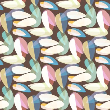 Parlak arka plan Dikişsiz desen çok renkli yapraklarda.