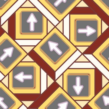 Ok düğmeleri ile Dikişsiz soyut desen