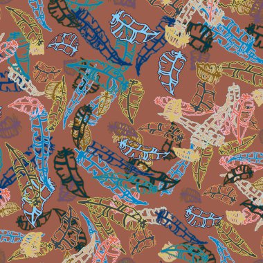 Tüyler, vektör çizim ile zemin 