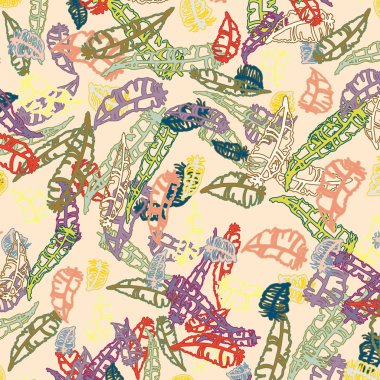 Tüyler, vektör çizim ile zemin 