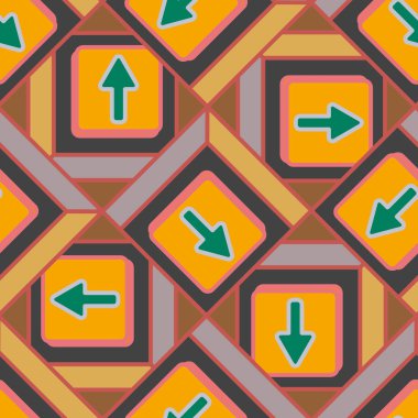 Ok düğmeleri ile Dikişsiz soyut desen