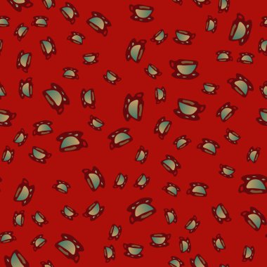 Kahve ya da çay Dikişsiz desen bardak.