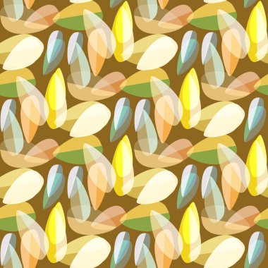 Parlak arka plan Dikişsiz desen çok renkli yapraklarda.