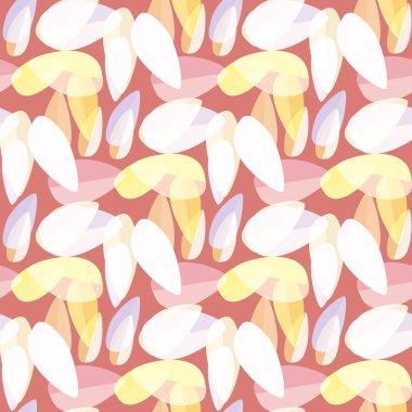 Parlak arka plan Dikişsiz desen çok renkli yapraklarda.