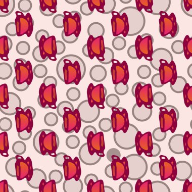 Bardak kahve veya çay arka plan seamless modeli üzerinde noktalı.