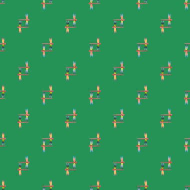 Dekoratif renkli seamless modeli ile şirin yusufçuk