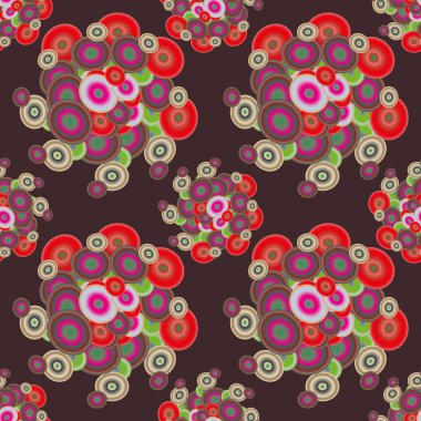 Soyut geometrik renkli seamless modeli daireler, arka plan ile