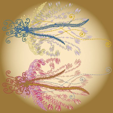 Yeni tasarım çalışmaları için el yapımı doodle ile soyut desen.