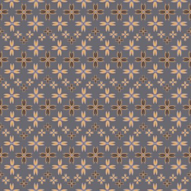 Çiçekler, vektör çizim ile çok renkli geometrik seamless modeli 