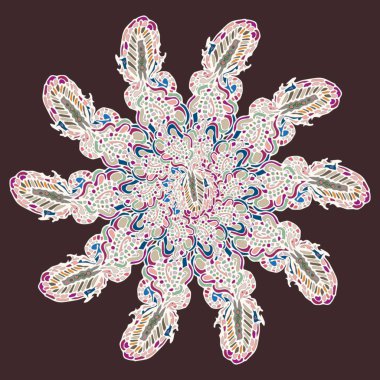 Stil zentangle yeni simetrik mandala doodle ile sanat esin kaynağı oldu. Duvar kağıdı, desen dolgularını, web sayfaları, yüzey dokuları için dekoratif nesne-ebilmek var olmak kullanılmış.