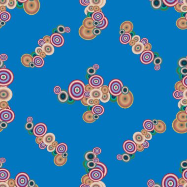 Soyut geometrik renkli seamless modeli daireler ile