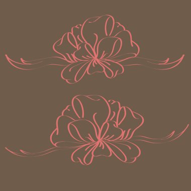 Set çekilmiş yay izole el renk arka plan üzerinde.