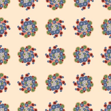 Soyut geometrik renkli seamless modeli daireler, arka plan ile
