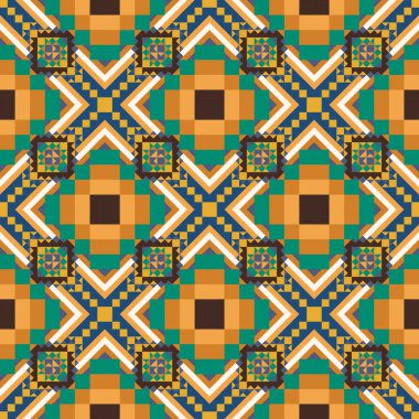 Geometrik etnik desen sorunsuz tasarım arka plan veya duvar kağıdı için