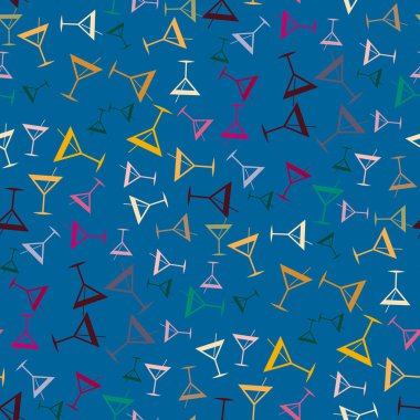 Tropik kokteyller renkli seamless modeli