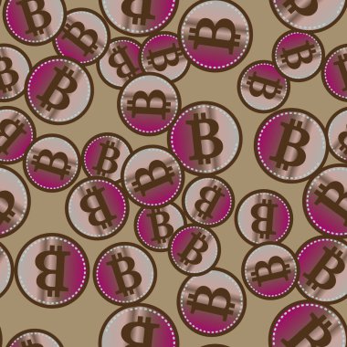 bitcoins parlak parlak pahalı sikkeleri ile Seamless modeli 