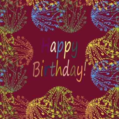 Soyut zentangle sanat oyma kart tasarımı doodle ile parlak renklerde ilham.