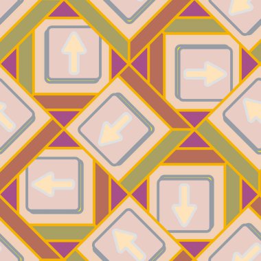 Ok düğmeleri ile Dikişsiz soyut desen