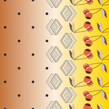 kiraz seamless modeli. Tekstil Ambalaj ve duvar kağıtları için iyi.