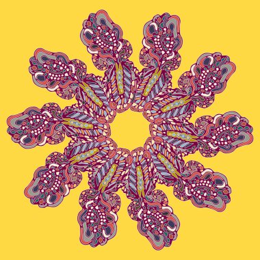 Stil zentangle yeni simetrik mandala doodle ile sanat esin kaynağı oldu. Duvar kağıdı, desen dolgularını, web sayfaları, yüzey dokuları için dekoratif nesne-ebilmek var olmak kullanılmış.