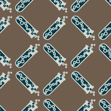 Kimya test tüpleri parlak arka plan üzerinde. Seamless modeli.