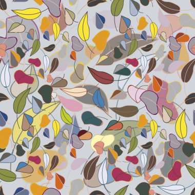 sonbahar yaprakları seamless modeli, vektör çizim 