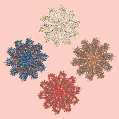 Stil zentangle yeni simetrik mandala doodle ile sanat esin kaynağı oldu. Duvar kağıdı, desen dolgularını, web sayfaları, yüzey dokuları için dekoratif nesne-ebilmek var olmak kullanılmış.