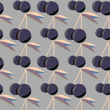 kiraz seamless modeli. Tekstil Ambalaj ve duvar kağıtları için iyi.