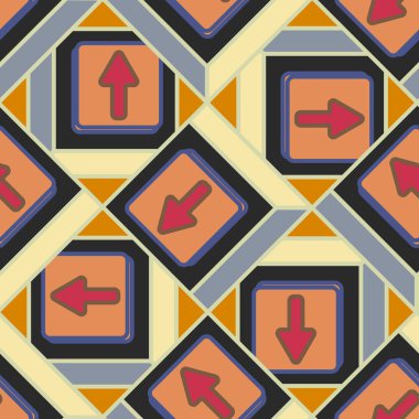 Ok düğmeleri ile Dikişsiz soyut desen