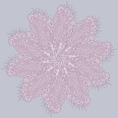 Basit renkli soyut mandala. Parlak dairesel süsleme basit şekiller oluşur. 