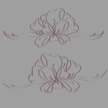 Set çekilmiş yay izole el renk arka plan üzerinde.