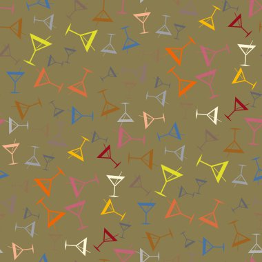 Tropik kokteyller renkli seamless modeli
