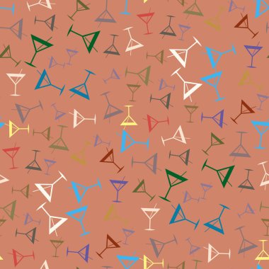 Tropik kokteyller renkli seamless modeli