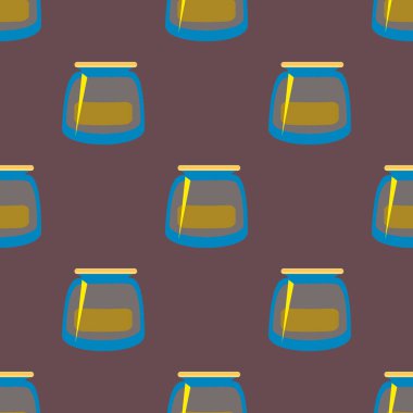 Kavanoz ile rustik ev konserve yeni dikişsiz desen arka planı için.